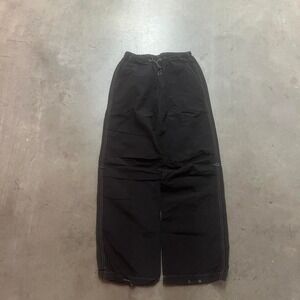 Y2K express men's black baggy parachute cargo utility paratrooper pants